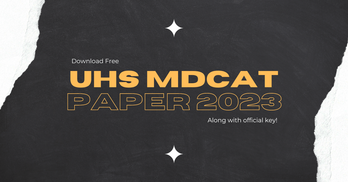 UHS MDCAT paper 2023 PDF Download MDCAT Guidance